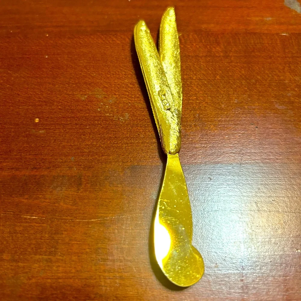 Vintage Janis 24K Gold Plated Hors d’Oeuvre Spreaders Set of 6 Original Box